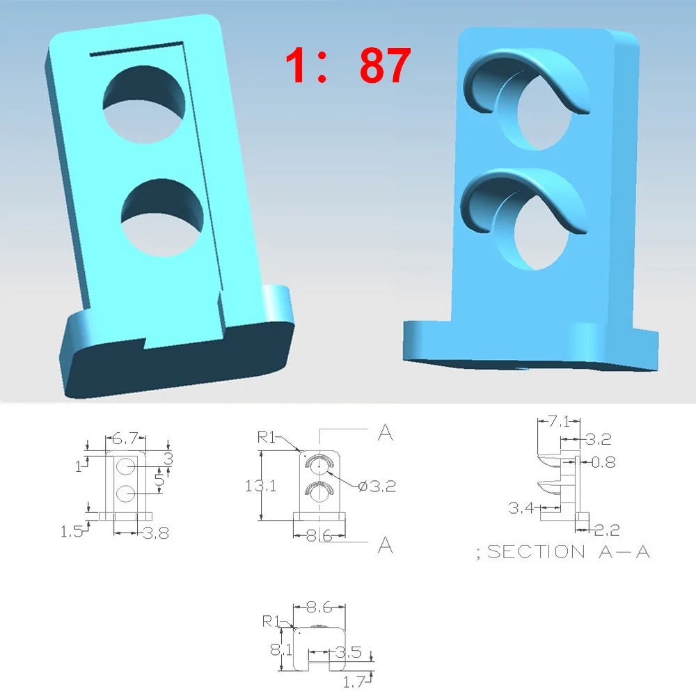 JTD1GR 5 шт. светодиоды в масштабе Хо сделанные карликовые сигналы для