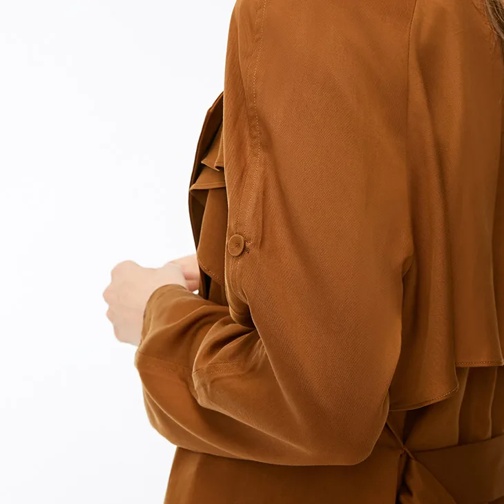 Vero Moda женский лацкан гофрированные планки регулируемые рукава длинный ветровка пальто | 318321521