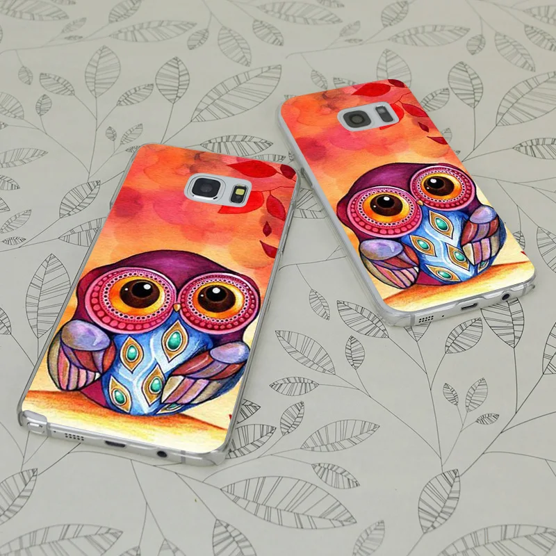 C0865 Owl S First Fall Leaf Transparent Hard PC Case Cover For Samsung Galaxy 3 4 5 6 7 Mini Edge Plus Note 9 |