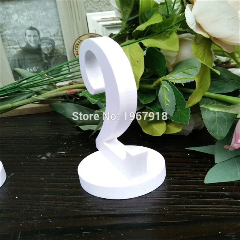 12cm Height White PVC Table Numbers Wedding Table Number Stand Unique Table Decorations Event Party Supplies