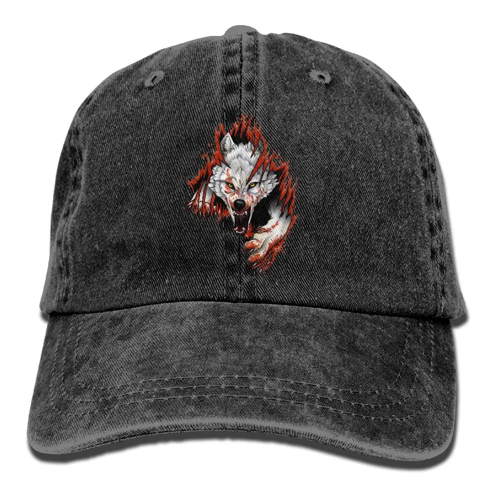 SAMCUSTOM Wolf howling 3D креативные вымытые джинсовые шапки Осенние Летние мужские и