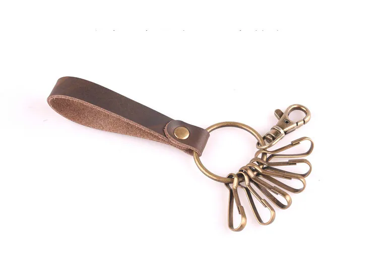 Кошелек для ключей ручной работы из коровьей кожи 3 шт. мешочек с брелоком