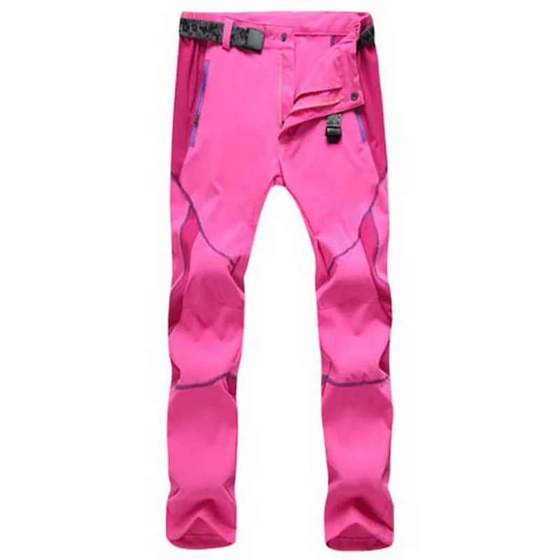 Pink NUONEKO Новые мужские и женские тонкие быстросохнущие походные брюки спортивные дышащие уличные летние Горные Скалолазание треккинговые велосипедные штаны PN17 - Цвет: Pink