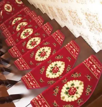 C set in 10pcs 10 шт. Нескользящие Коврики для лестниц европейские комплекты ковров для лестниц коврик для лестницы 65*24 см подходит для 24 см ширина коврика для лестниц - Цвет: C set in 10pcs