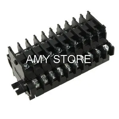 600V 10A din-рейка двухрядная 10 позиционная винтовая Клеммная колодка Барьерная