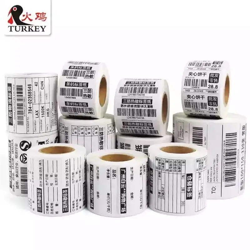[24 Rolls by Carton, 20 Sizes] Direct Thermal Labels, Perforations Between Labels -  for Zebra/Eltron/Godex/TSC/Qpriner/Xprinter