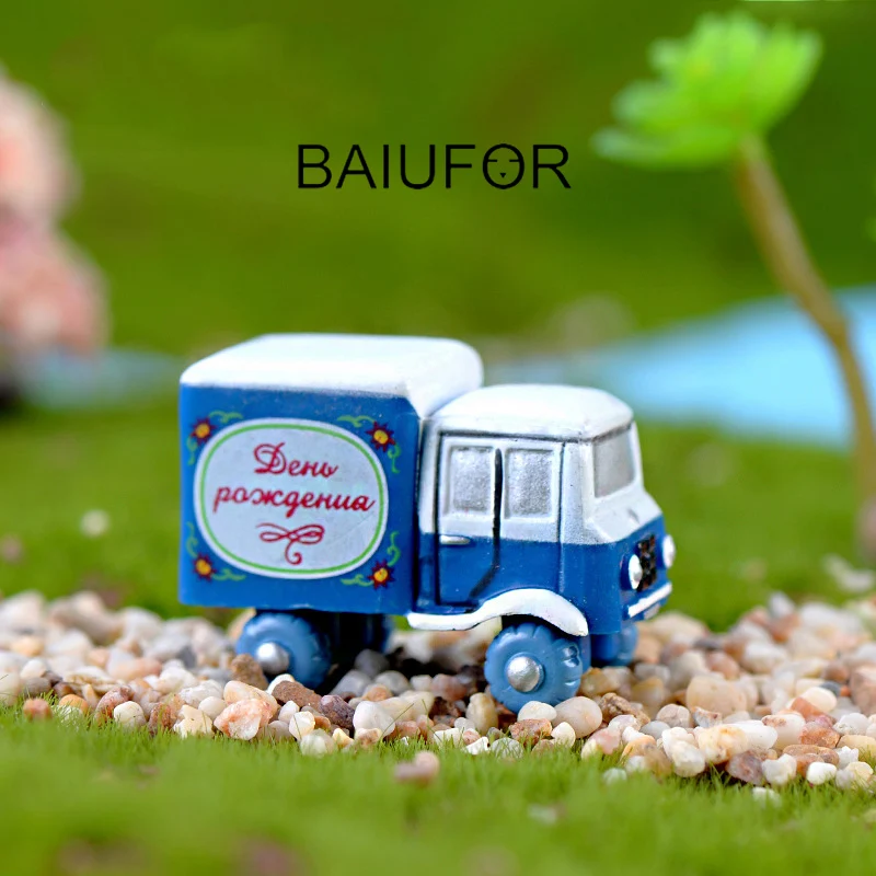 BAIUFOR миниатюрный автомобиль модель синий вагон пластик ремесло Детские игрушки