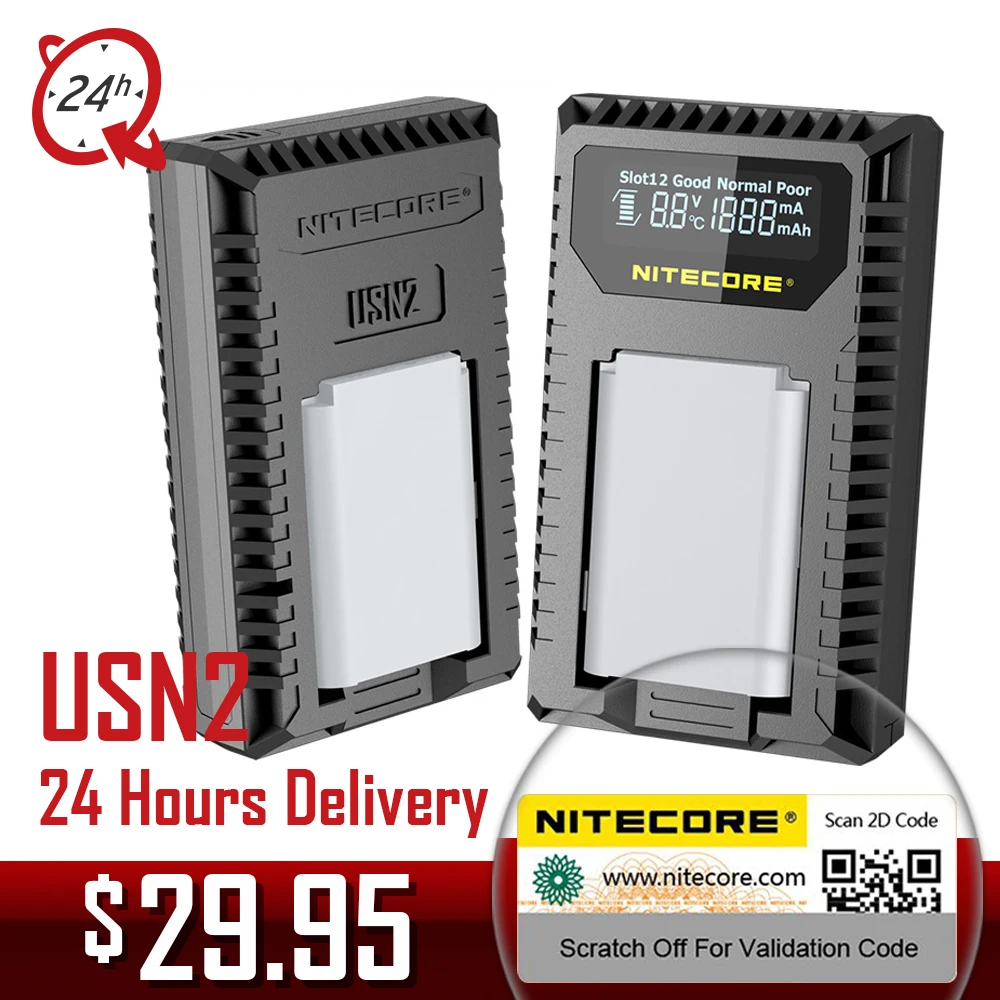 NITECORE USN2 USB двойной слот для путешествий Камера Зарядное устройство Sony NP BX1 | Отзывы и видеообзор