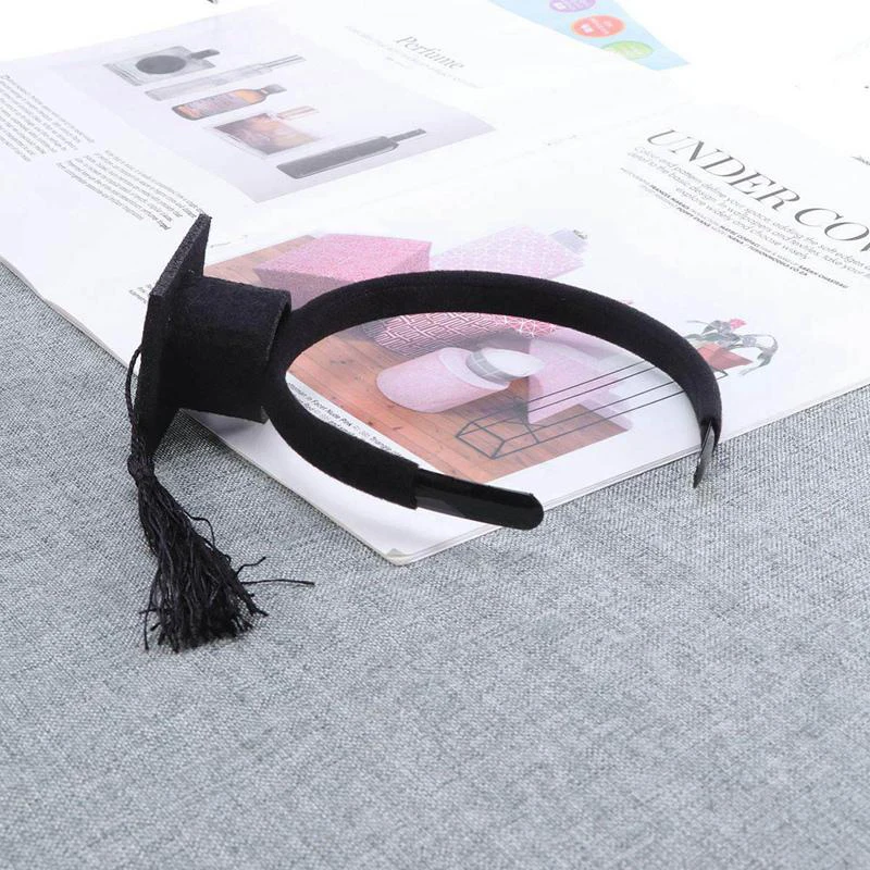 Mini Doctoral Cap Hair Band Party Stereoscopic Headdress Headpiece Graduation Decoration Photo Props | Украшения и аксессуары
