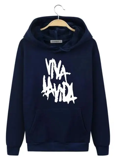 Плюс размеры для мужчин Coldplay Viva la vida толстовки куртка 2019 шнурок с капюшоном