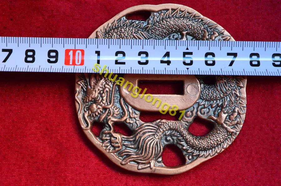 Wondefuul Дракон японский сплав Guard Tsuba для самурая Катана Меч Нож Wakizashi ручной