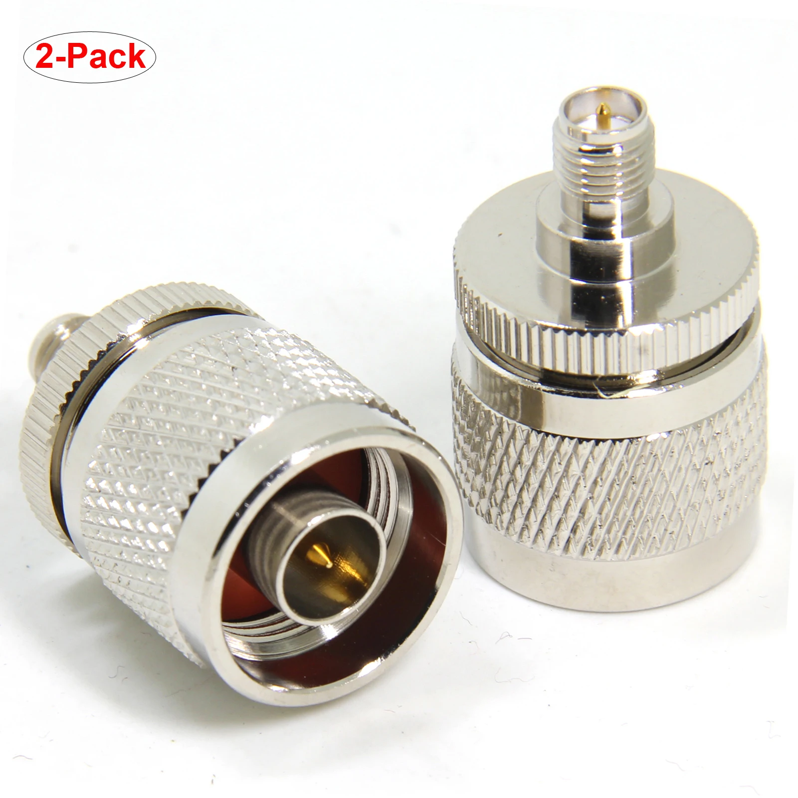 

2-Pack RP-SMA Reverse Polarity Female to N-Type Male Antenna Cable Adapter Connector for Radio/RF Coaxial Coax/ Extension Cable