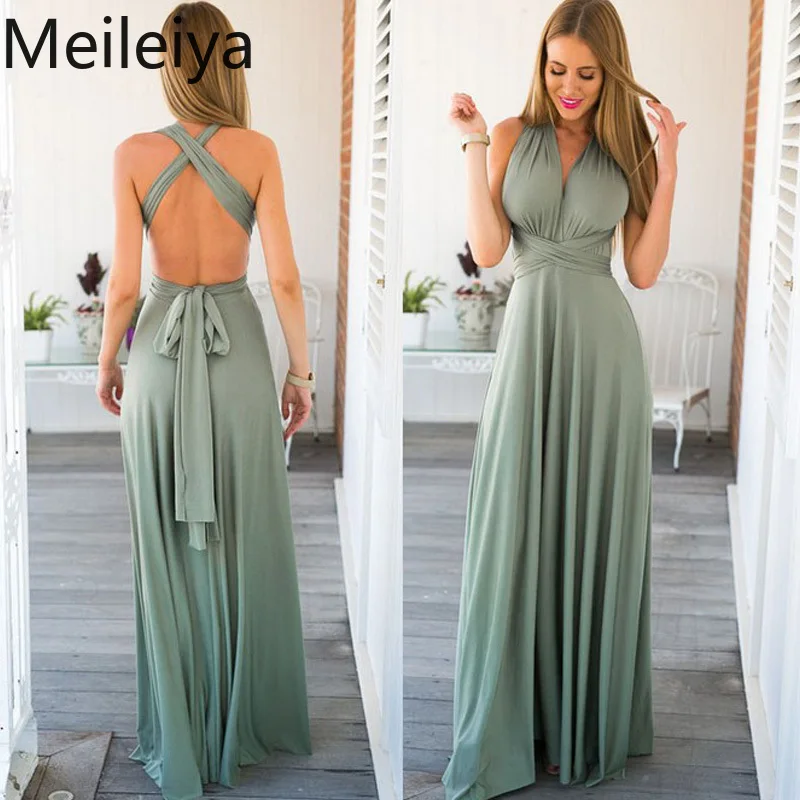 Сексуальное женское платье макси в стиле бохо длинное Бандажное для вечеринки