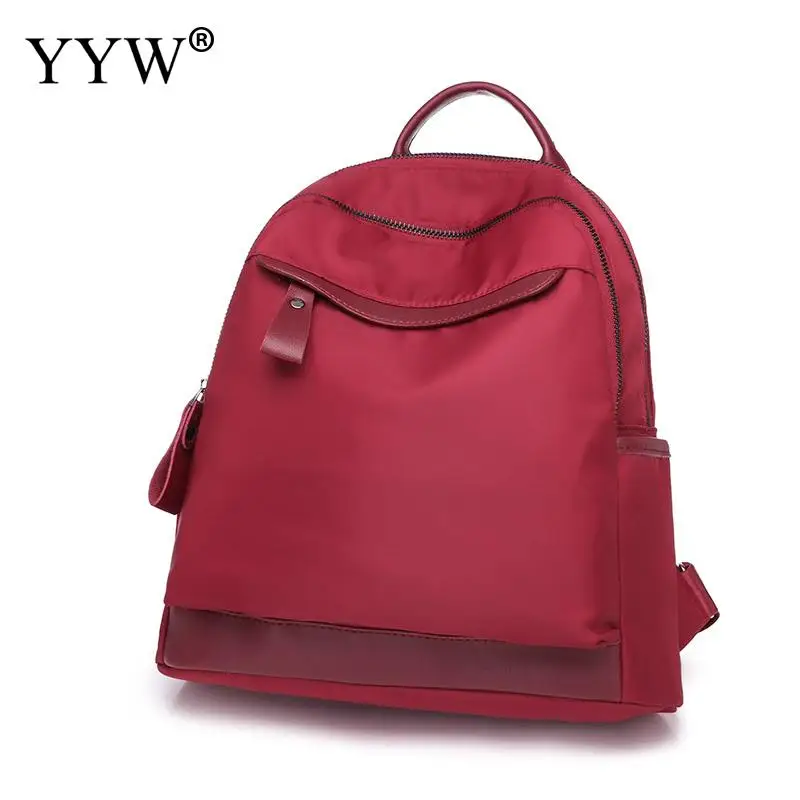 Нейлоновый рюкзак для женщин повседневная водостойкая сумка на удачу однотонная