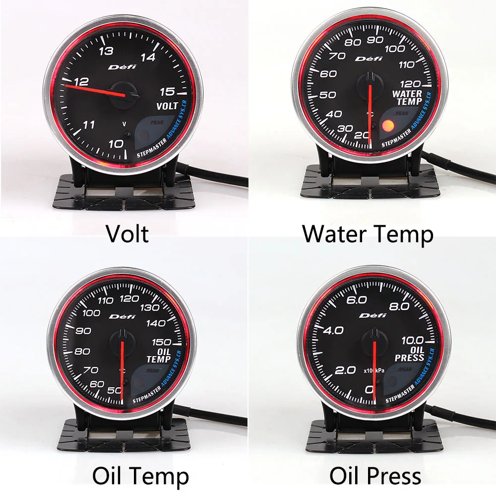 Defi CR автоматический манометр метр Defi Boost Gauge температура воды температура масла пресс вакуумное топливо EXT Temp AFR Тахометр шаговый двигатель