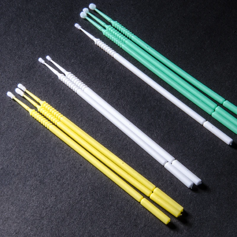 100 шт./кор. 1.0/2.0/3.0 мм Одноразовые Micro Swab stick Кисточки Аппликаторы наращивания