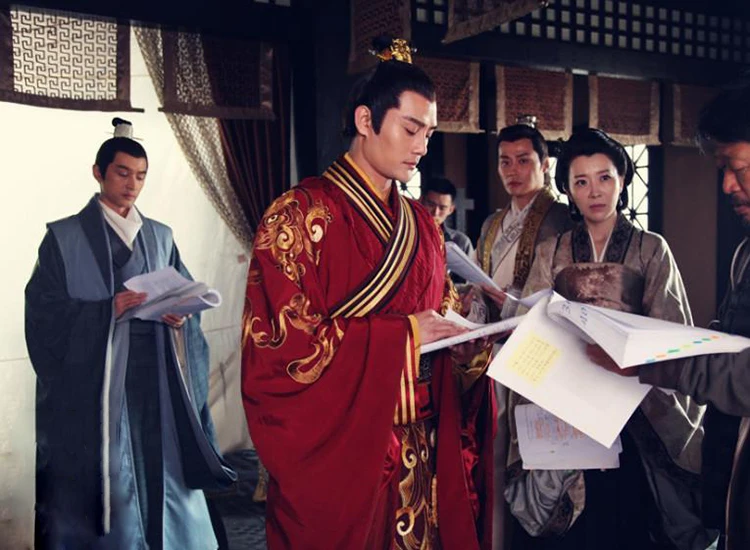 

Prince Jing Red Wedding Costume Emperor Costume 2015 New TV Play Lang Ya Bang Nirvana in Fire Male Costume Hanfu