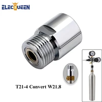 co2 cylinder adaptersoda water bottle adapter t21 4 convert to w21 8 regulator home brewing beer keg connector accessories