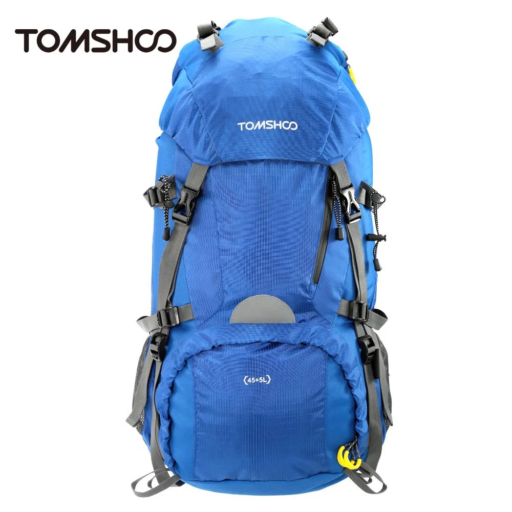 Синий цвет TOMSHOO 45+ 5L уличные сумки спортивные походные дорожные рюкзаки сумка рюкзак для альпинизма с дождевиком - Цвет: Синий цвет