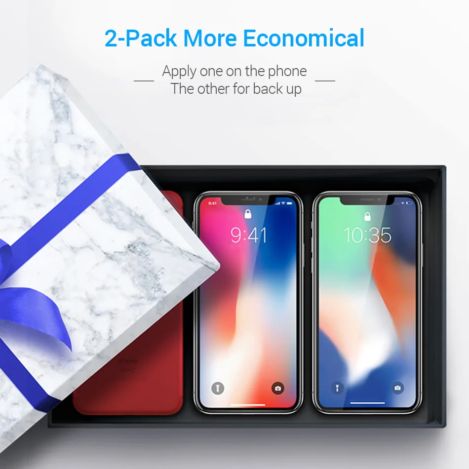 DIVI [2-Pack] Защита экрана закаленное стекло для iPhone Xs Max Xr X XS полное покрытие IP Xsmax ipone защитное стекло Защита R