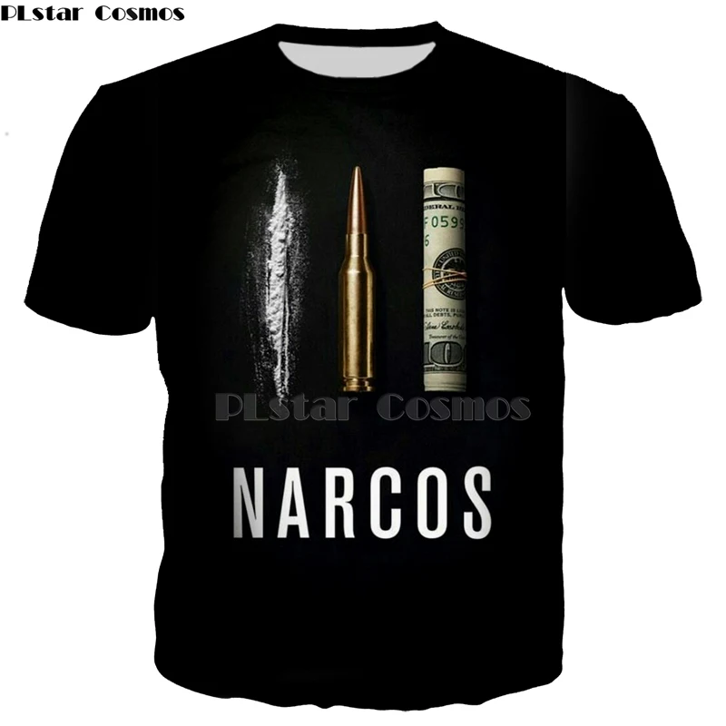 PLstar Cosmos Narcos Pablo Escobar Narcos bullet черные толстовки мафия хип-хоп мужские футболки Harajuku Streetwear-6