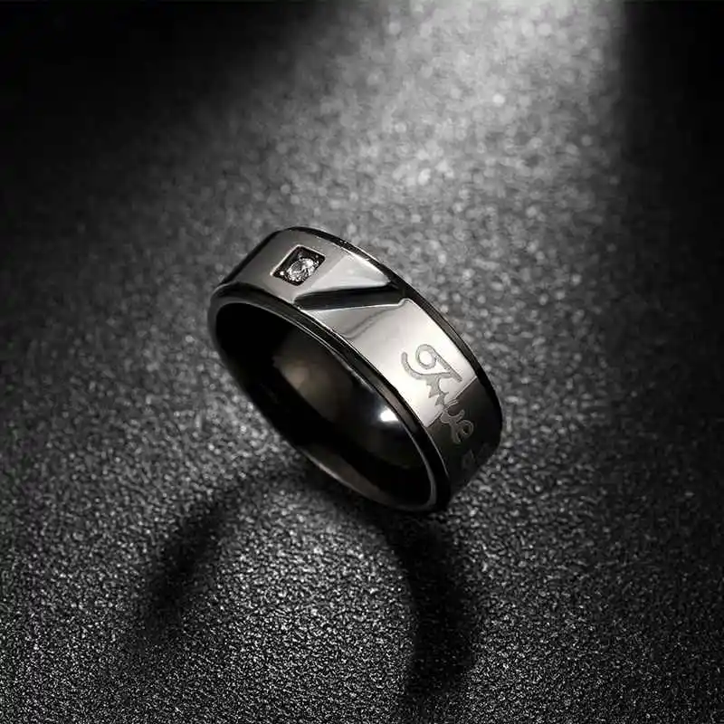 Engagement Rings With CZ Black Band SYLTGR100-A | Украшения и аксессуары