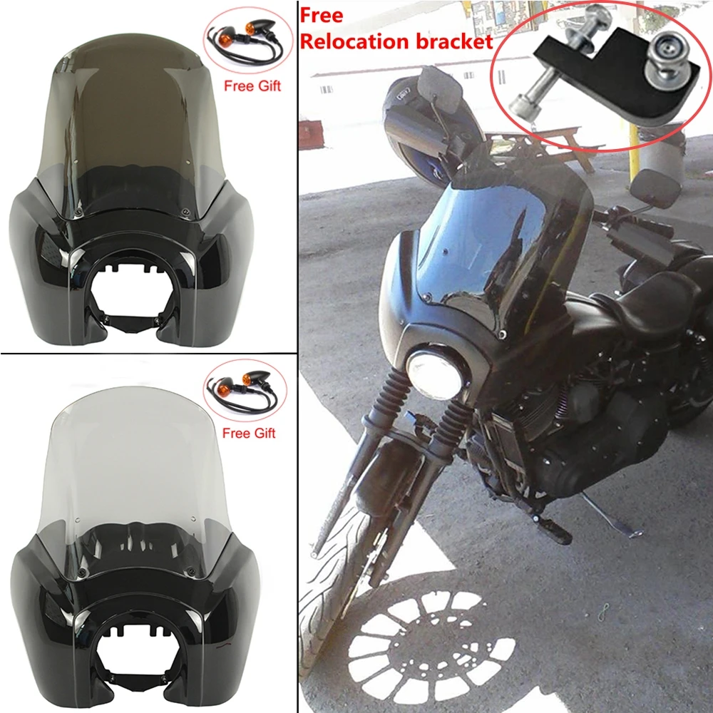 Передняя фара мотоцикла обтекатель лобового стекла дефлектор для Harley Dyna Low Rider Glide