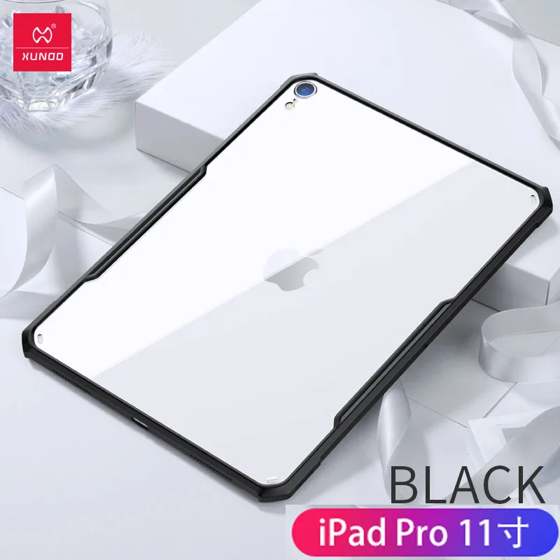 Black-iPad Pro 11 Для iPad / Pro 11 12,9 air 2 9,7 air 3 10,5 дюймов для iPad Mini 1 2 3 4 5 XUNDD акрил+ защитный чехол на заднюю панель из полиуретана планшетный чехол Крышка - Цвет: Black-iPad Pro 11