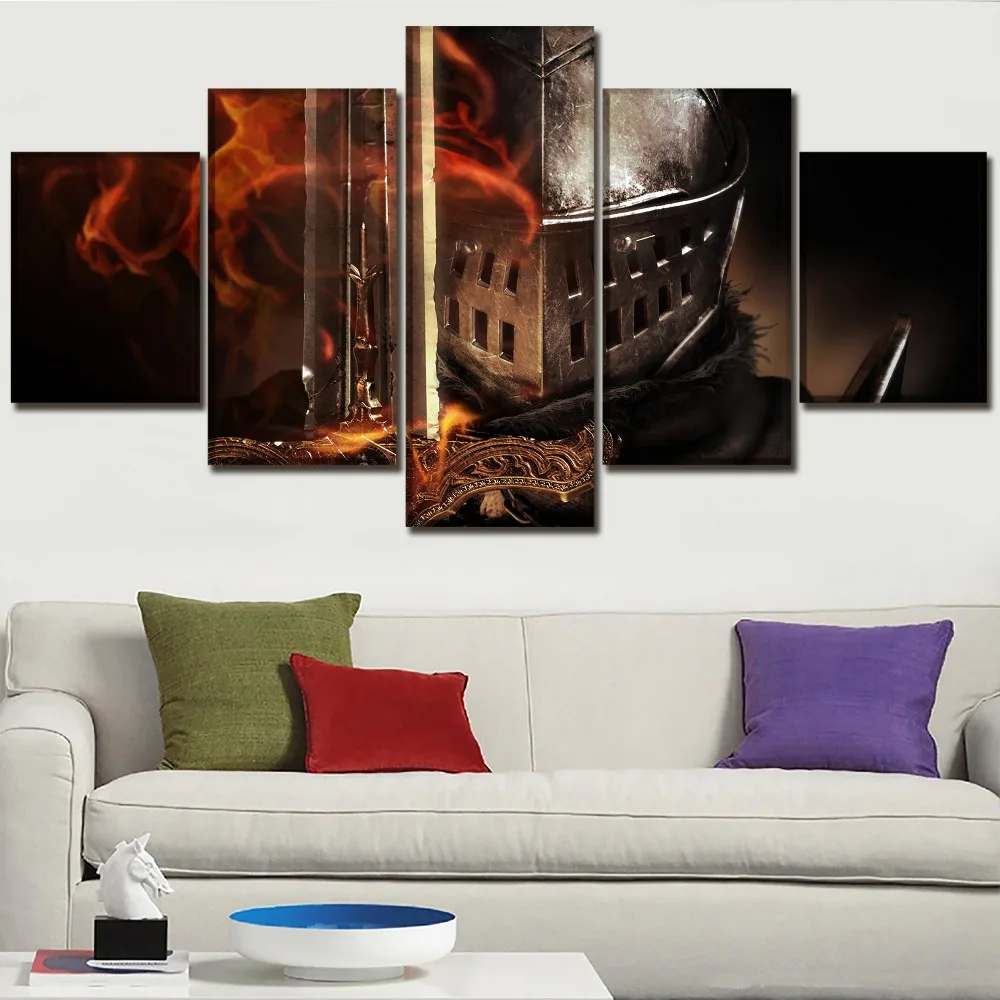 Современная печать на холсте и стене картина для декора 5 шт. игра Темные души