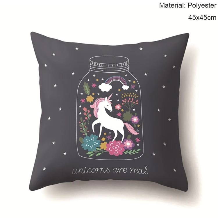 43 Doriwoo Единорог наволочка для подушки Чехол для дивана тема Единорог вечерние принадлежности Детские украшения для вечеринки на день рождения детский душ - Цвет: 43