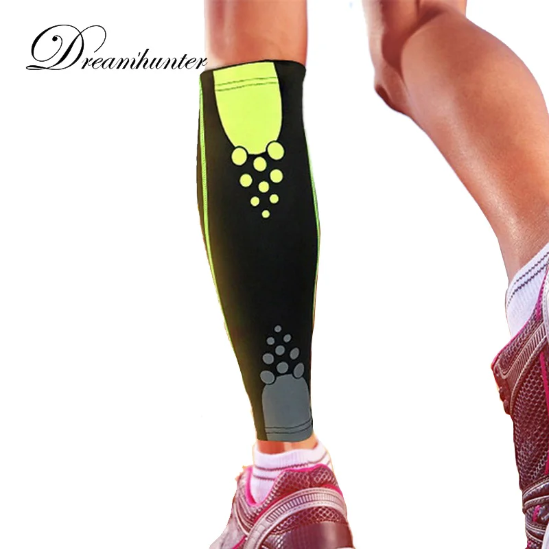 Дышащие Футбол Баскетбол Бег до середины икры компрессионный рукав ногу