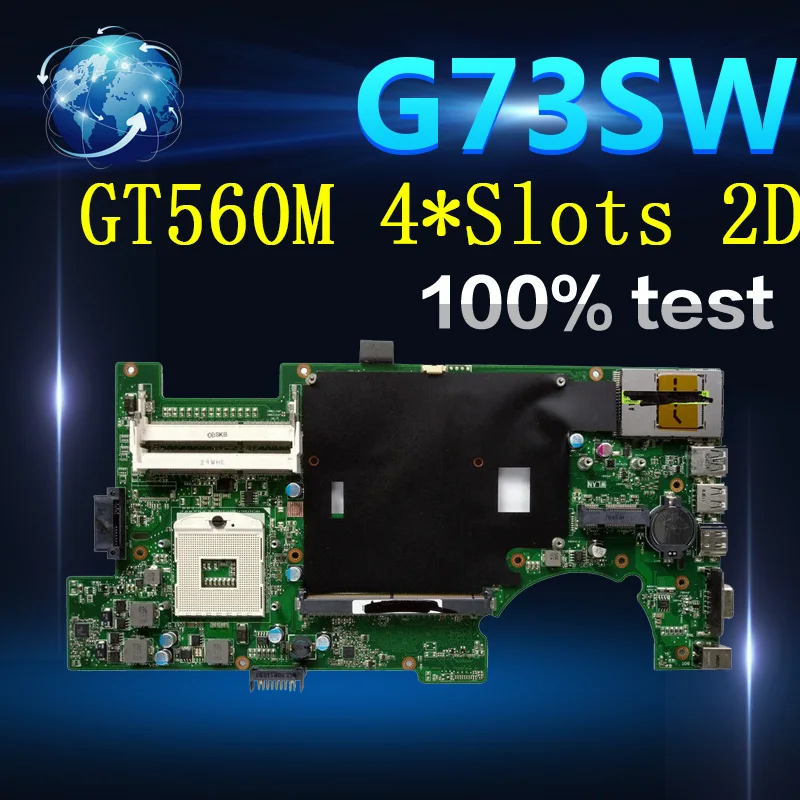 Материнская плата Amazoon G73SW REV2.0 для For Asus G73S G73 ноутбука HD3000 100% полностью