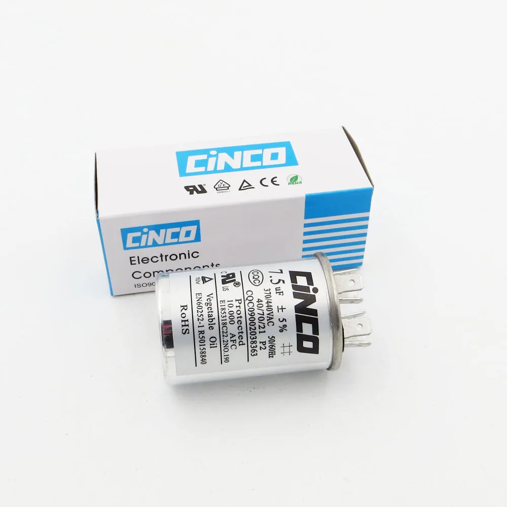7.5uF 370/440VAC Run Capacitor Air Conditioner Compressor Motor Start CBB65 Aluminum Can P2 CBB65A-1 7.5mfd 7.5mf 450V | Строительство