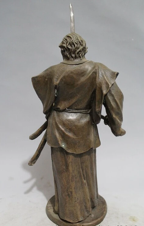 15 &quotскульптура Западное искусство Бронзовая статуя тоян воин Япония Самурай D0317