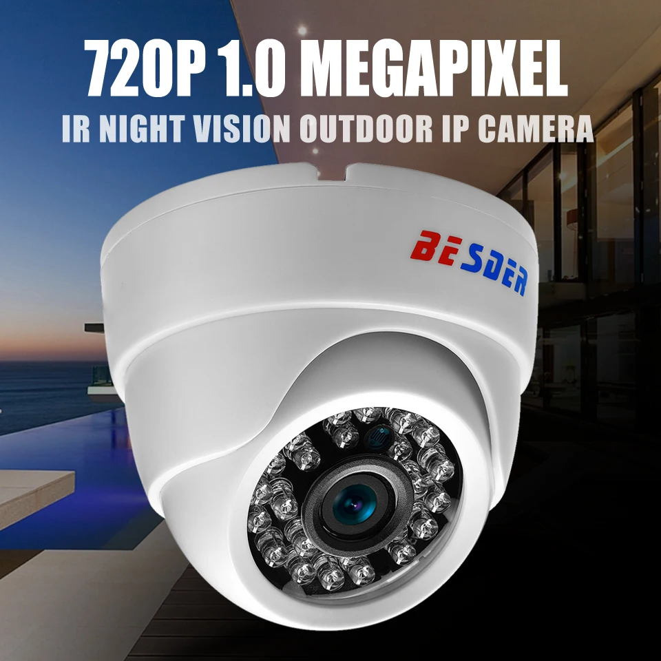 Купольная камера видеонаблюдения для помещения 1/4 &quotCMOS 720P 1 0 мегапиксельная
