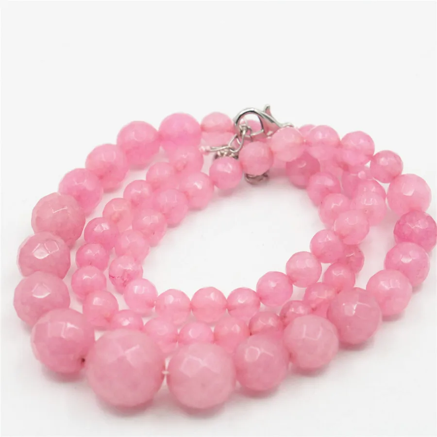 Красивое круглое ожерелье из искусственного камня 6-14 мм с бусинами сделай сам