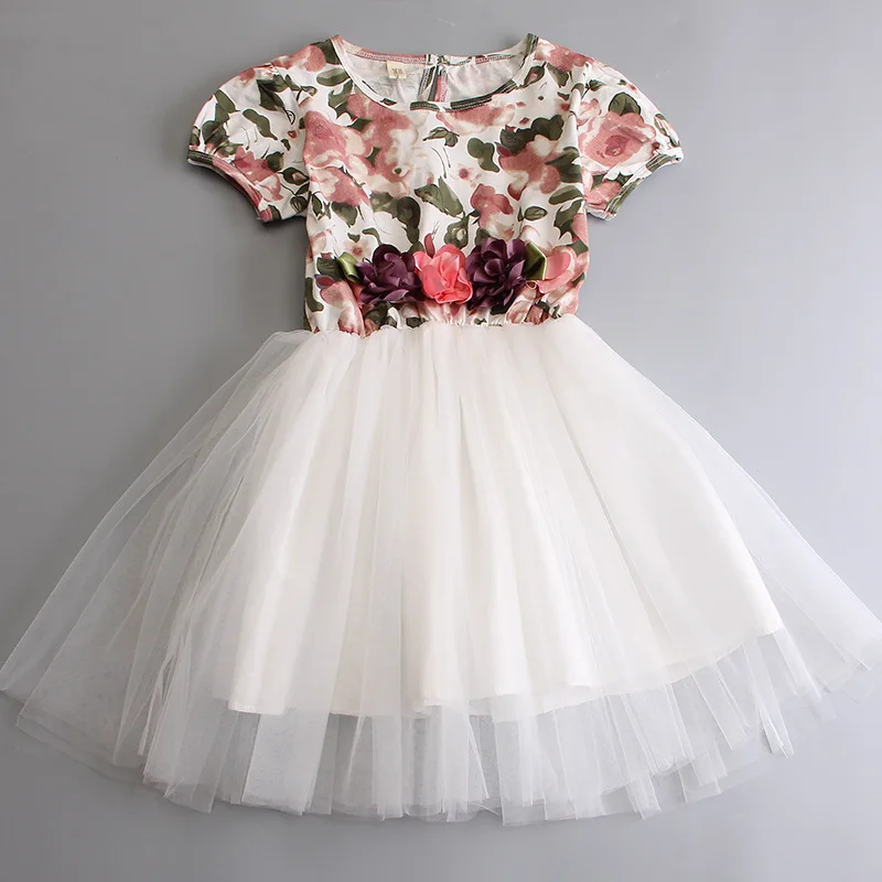 Платья для девочек лето 2018 Корейская версия весна-лето детское платье с