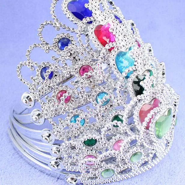 Разноцветные пластиковые детские игрушки корона в форме сердца|crown crown|plastic crowncrown