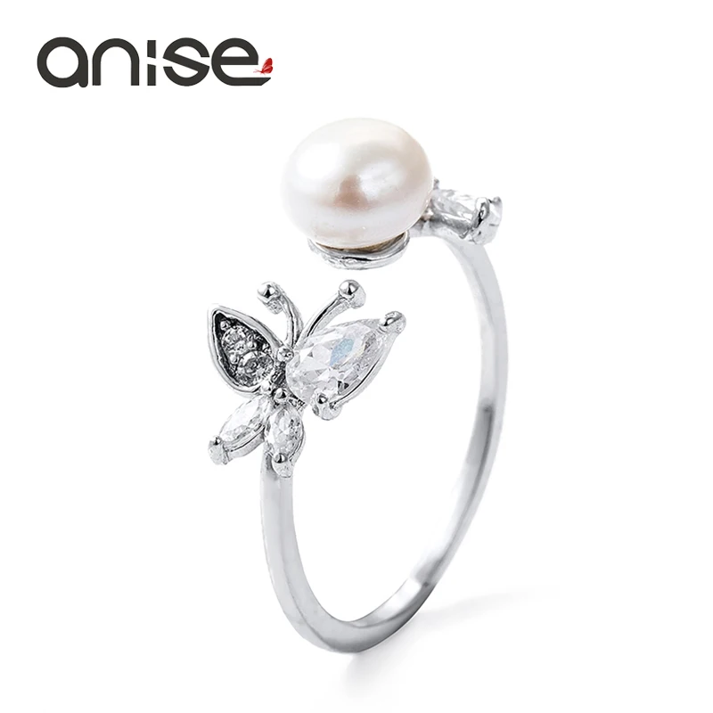 Женское кольцо с кристаллами бабочками Anise роскошное свадебное микро цирконием
