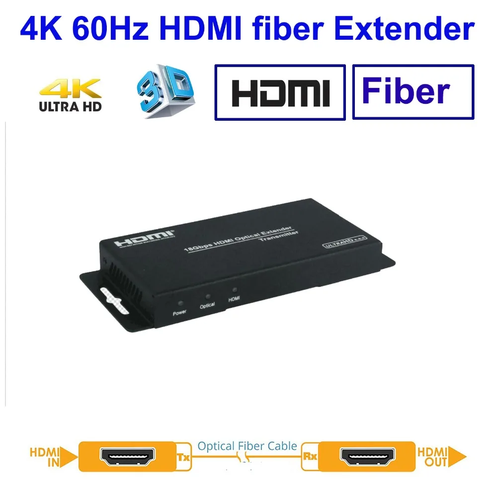 PUZHIJIE Ultra HD 4K2K60Hz волоконный удлинитель HDMI по оптическому волокну с ИК RS232 поддержка