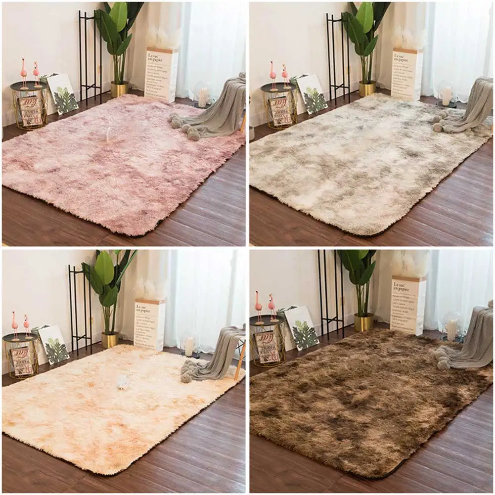 Nordic Carpet Soft Warm Gradient Color Plush Rug for Bedroom Living Room DC156 | Дом и сад