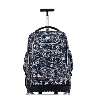 Школьный ранец 19 дюймов, рюкзак на колесах для мальчиков, школьная сумка на колесах, детский дорожный Рюкзак-тележка Сумка для подростков