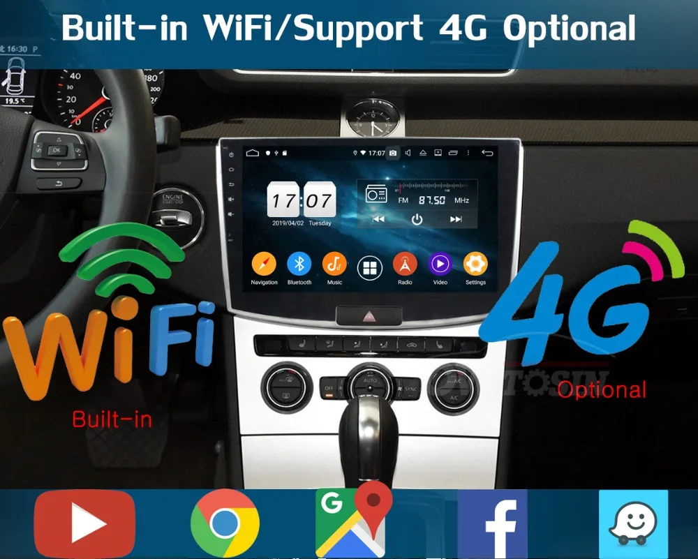 Android 9,0 ips Восьмиядерный Автомобильный DVD радио плеер 4 Гб ram+ 64 Гб rom gps Navi для VW Magotan Passat B6 B7 CC 2012- CarPlay