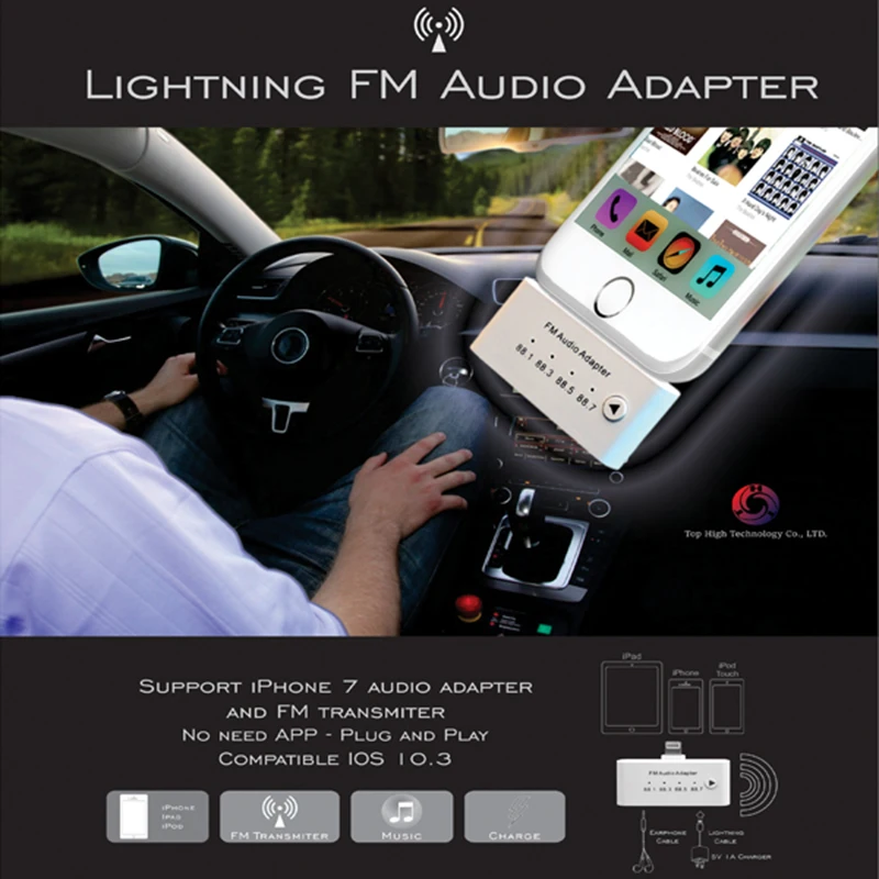 3 в 1 8 pin для Lightning/FM аудио адаптер с 5 мм разъем наушников Aux iPhone X XR 8P 7P 7 ipad ipod