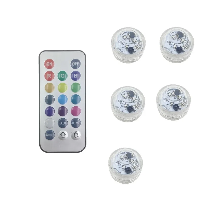 5 Lamp 1 Controller SMD3528 Водонепроницаемый погружной светодиодный светильник RGB подводный светильник для ванной для свадьбы чайная ваза-лампа чаша вечерние украшения на Рождество праздник - Испускаемый цвет: 5 Lamp 1 Controller