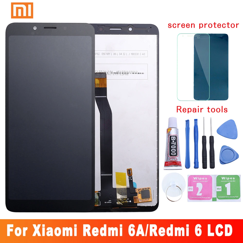 Для Xiaomi Redmi 6A ЖК-дисплей сенсорный экран с рамкой ЖК-дигитайзер Redmi 6 дисплей в сборе запасные части 10 touch