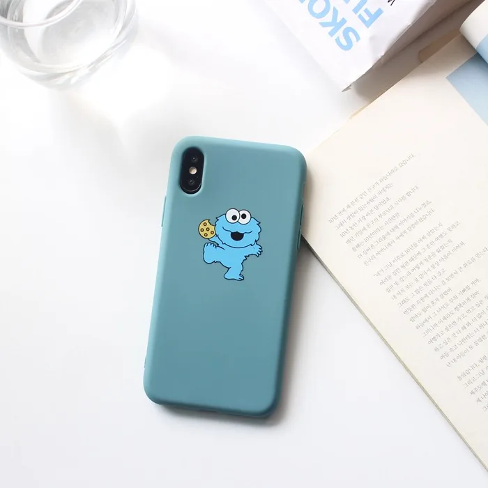 Забавный милый мультфильм Улица Сезам печенье Элмо чехол для телефона для iPhone X XS Max XR coque 6 6 Puls 7 8 8Puls Мягкий силиконовый чехол