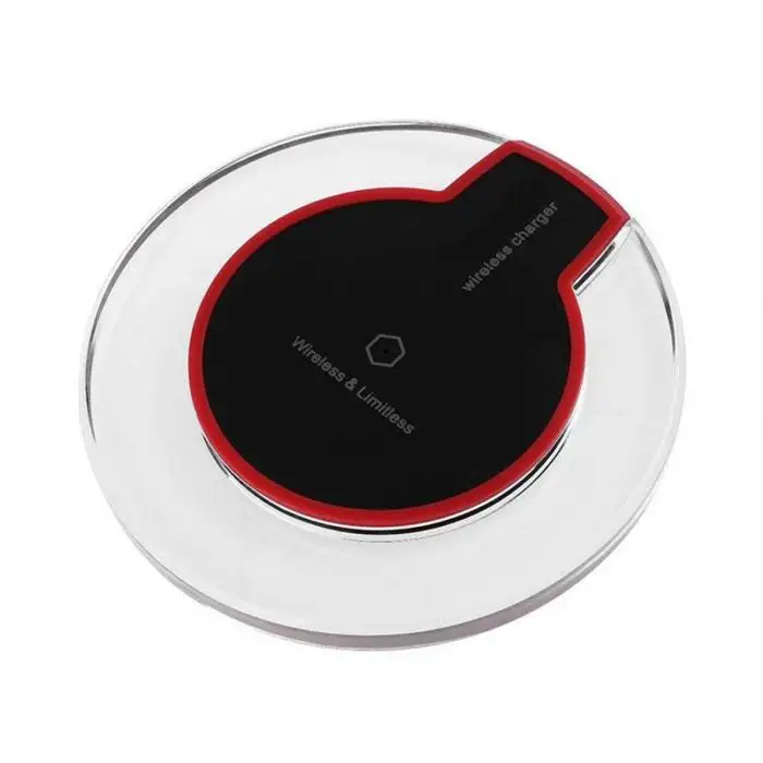 Etmakit Qi Ultra Slim Беспроводной Зарядное устройство Crystal Clear зарядного устройства светодиодный освещения для samsung S7 S8 S8 плюс NK-шопинг