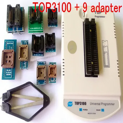 TOP3100 Топ 3100 USB Универсальный программатор + 9 адаптер Модель EPROM MCU PIC AVR флэш-разъем