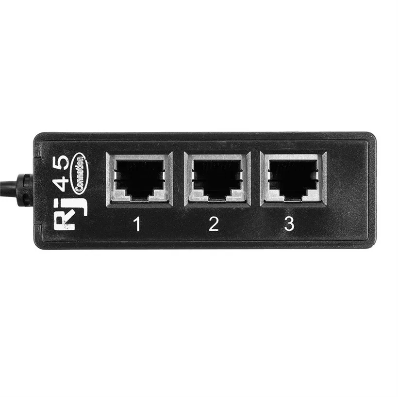 Расширенный 2018 Новый 1 3 гнезда LAN Ethernet сеть RJ45 разъем сплиттер расширитель